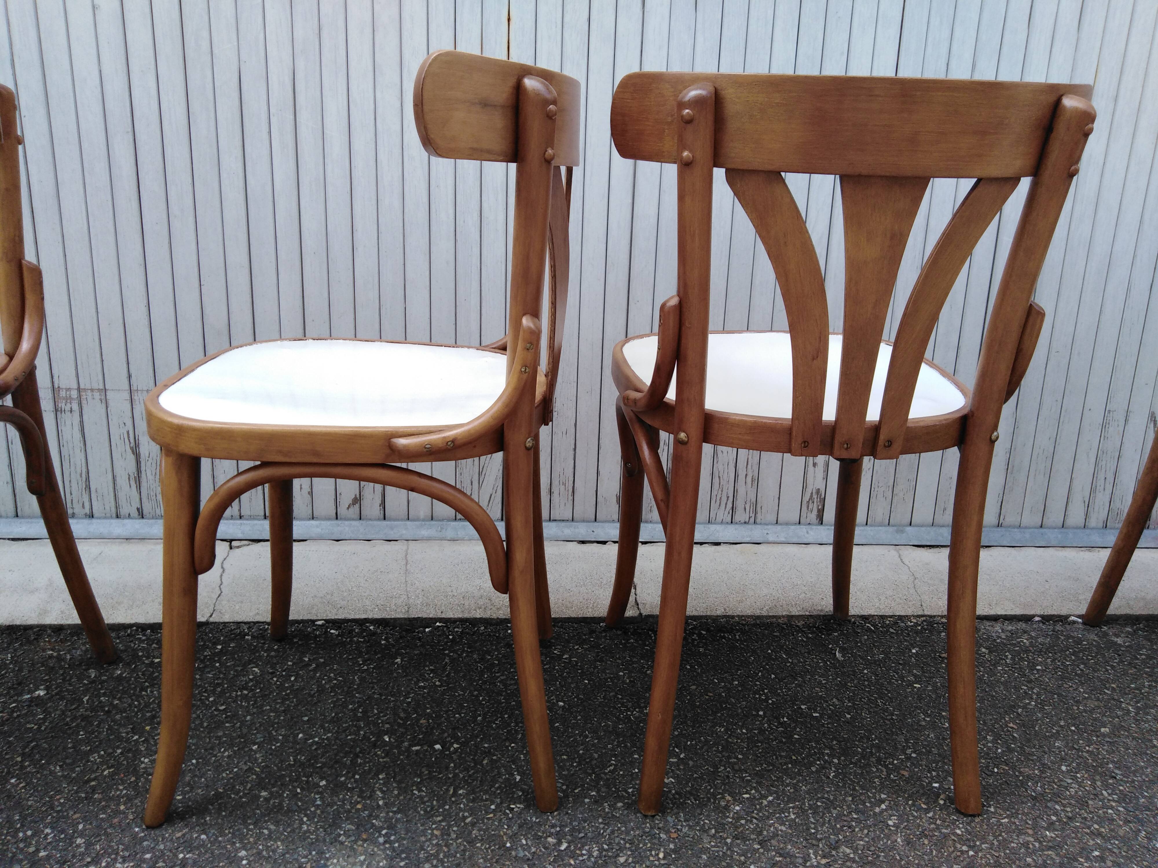 5 vintage bistro chairs