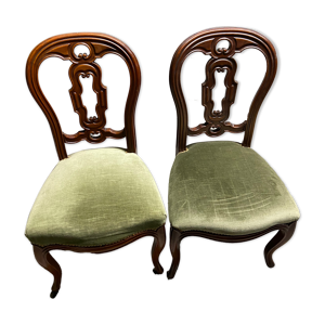 lot de deux chaises de - vert