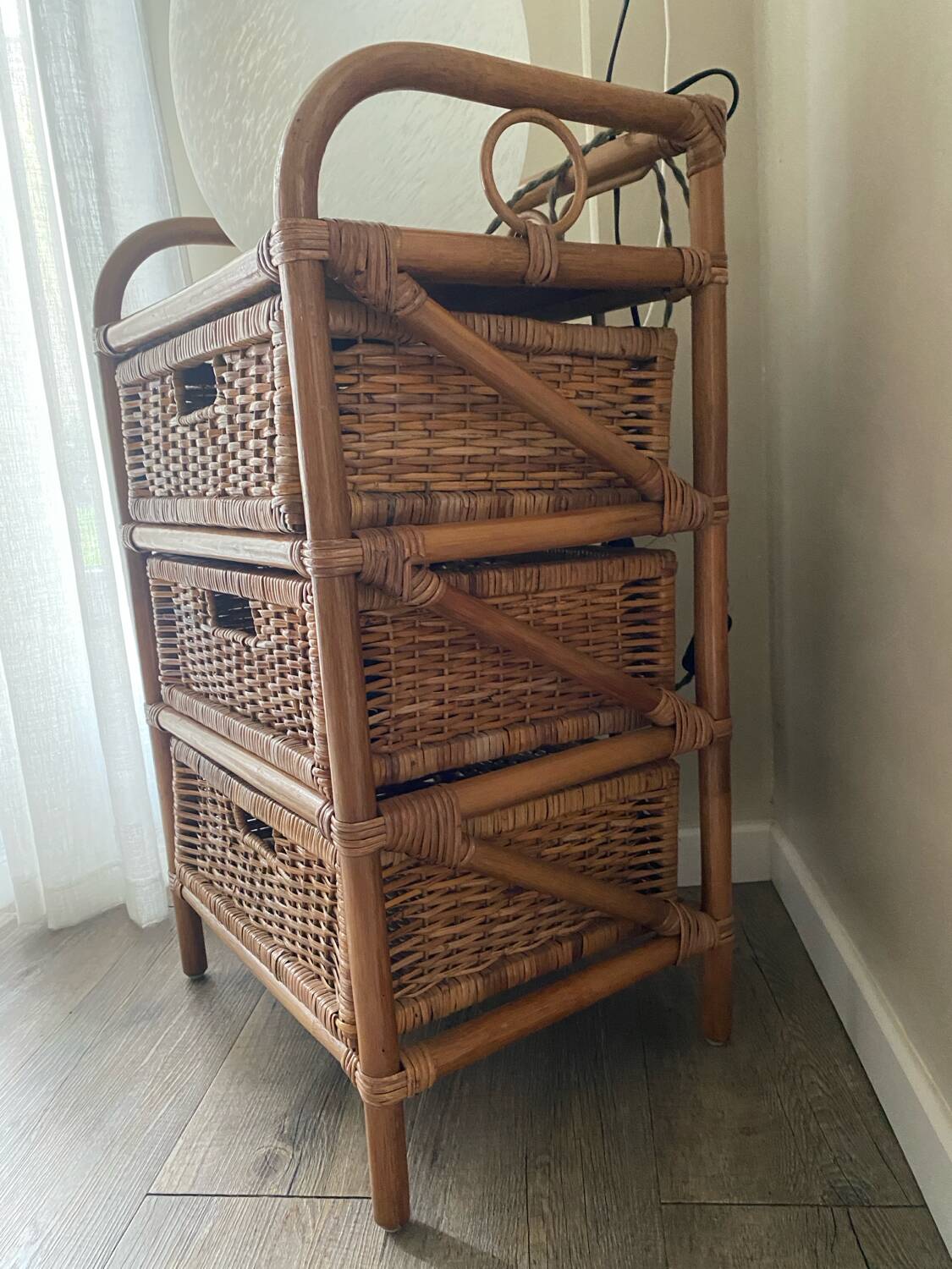 Meuble rotin vintage