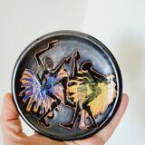 2 glazed ceramic cups Brazzaville Congo Africa 1965 vintage