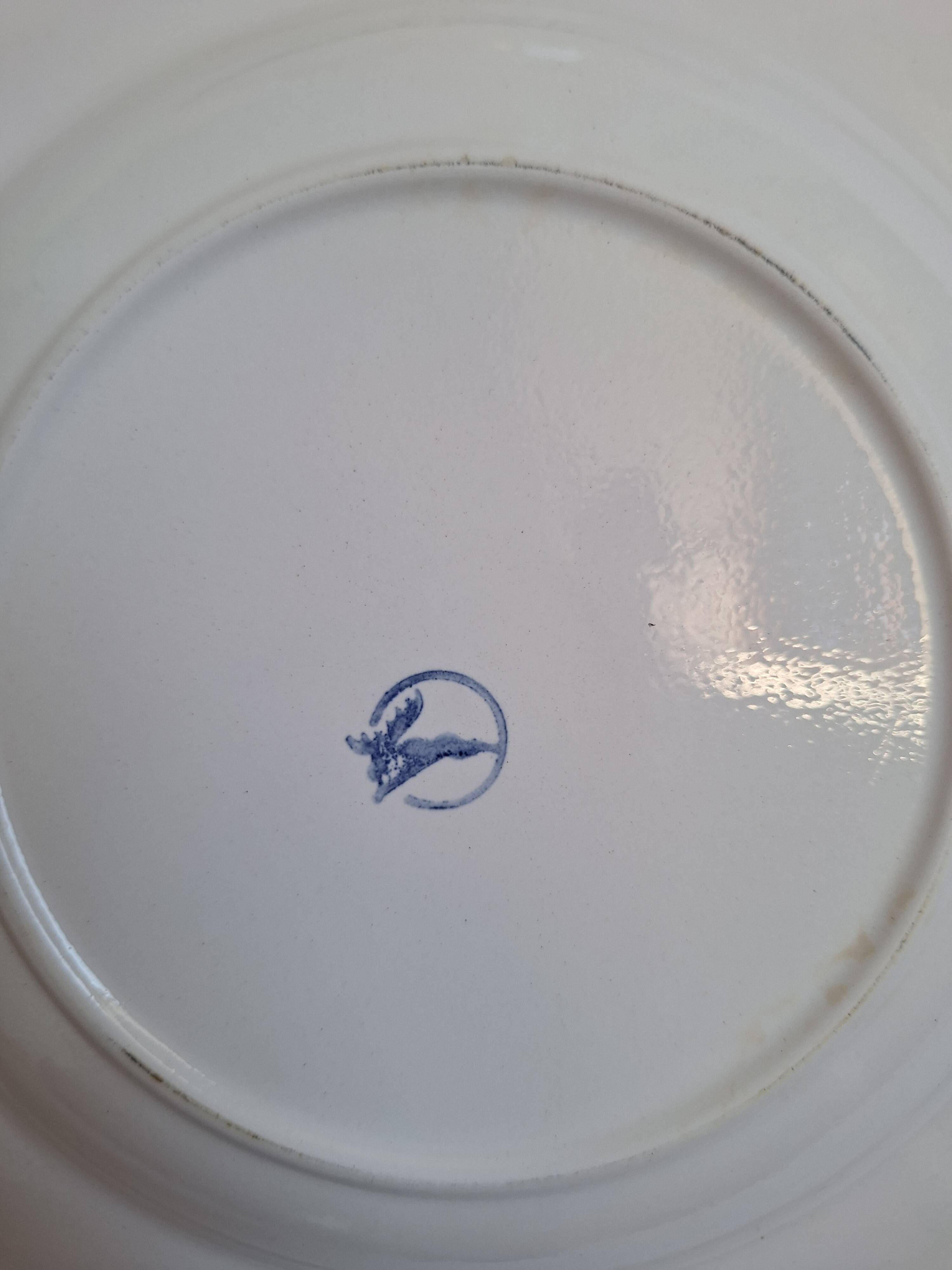 Assiettes creuses bleues paysage