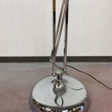Lampe sur pied en chrome de style industriel
