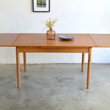 Teak table with Italian extensions 125cm