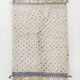 Moroccan Berber carpet blessed ouarain ecru with blue polka dots 152x100cm