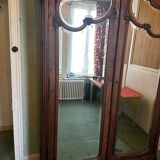 Carved walnut wardrobe – late 19th century Louis XV style