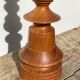 Large vintage Scandinavian turned wooden candle holder