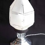 Art Deco lamp with faceted glass