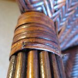 Woven rattan armchair, 1980s