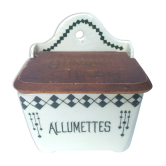 Ancient earthenware matchbox