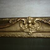 Wooden mirror and gilded stucco rocaille style 33x29