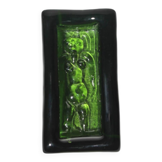 Erik Höglund Nude Female Relief Art Glass Bowl