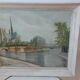 Painting, oil on canvas Paris Notre-Dame 1947 signed Guillemard