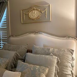 Top of door decorative paneau gilded wood