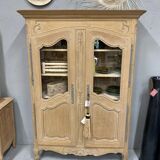 Louis XV bookcase in raw wood