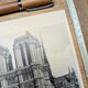 Printed in 1906, Notre-Dame Cathedral, Paris.