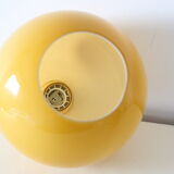 Orange round opaline hanging lamp vintage