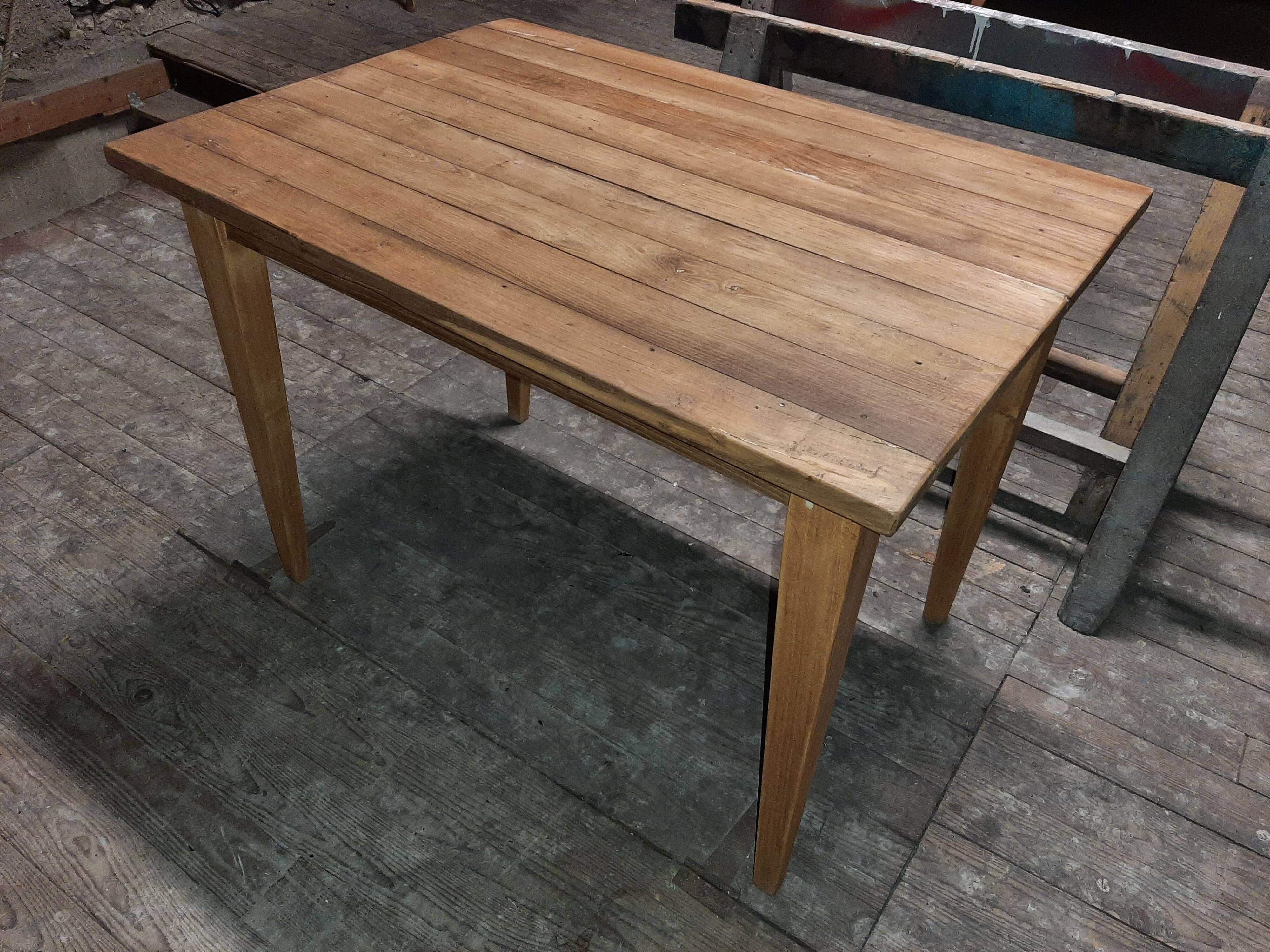 Solid oak side table