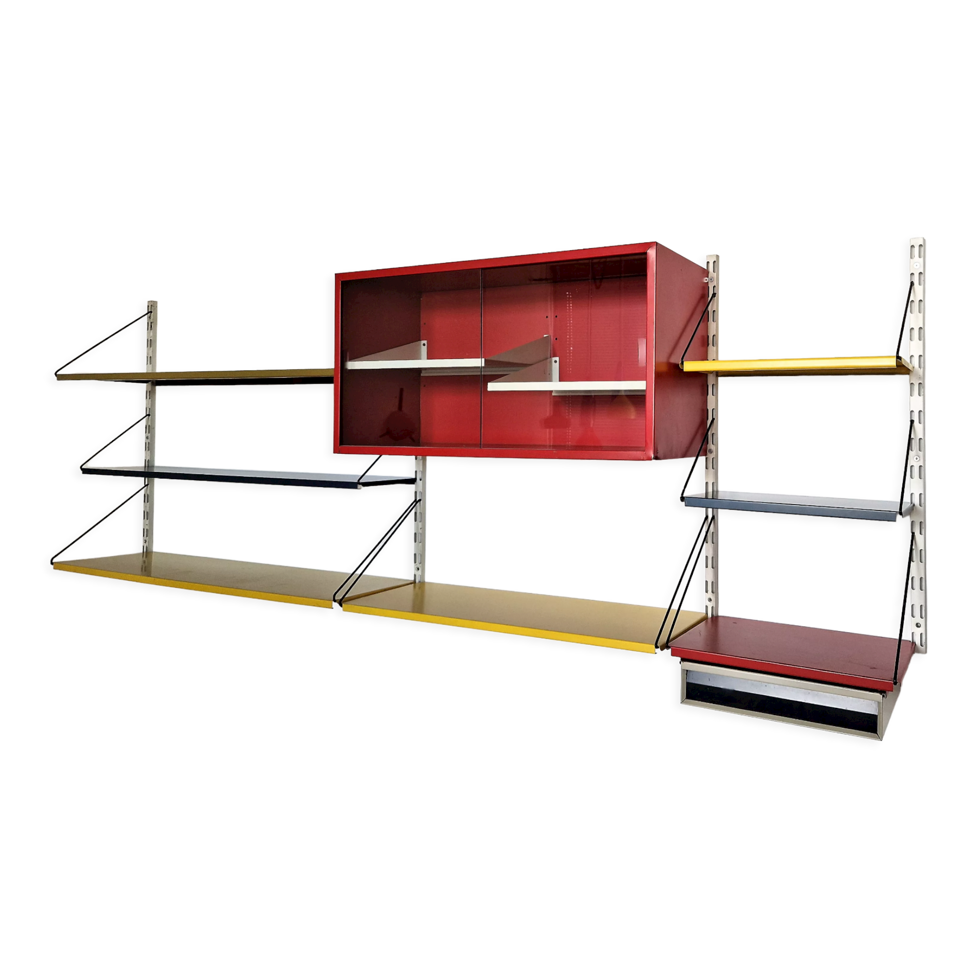 Dutch Wall Unit in Metal by Tjerk Rijenga for Pilastro, 1960s