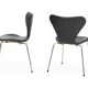 4x Arne Jacobsen black leather chairs Fritz Hansen