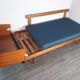 Daybed Teak Sofa and Blue Fabric Design Ingmar Relling, Norwegian 1960