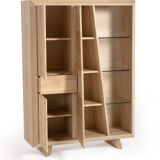 Kalamata solid oak display cabinet