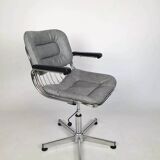 Vintage chrome swivel armchair