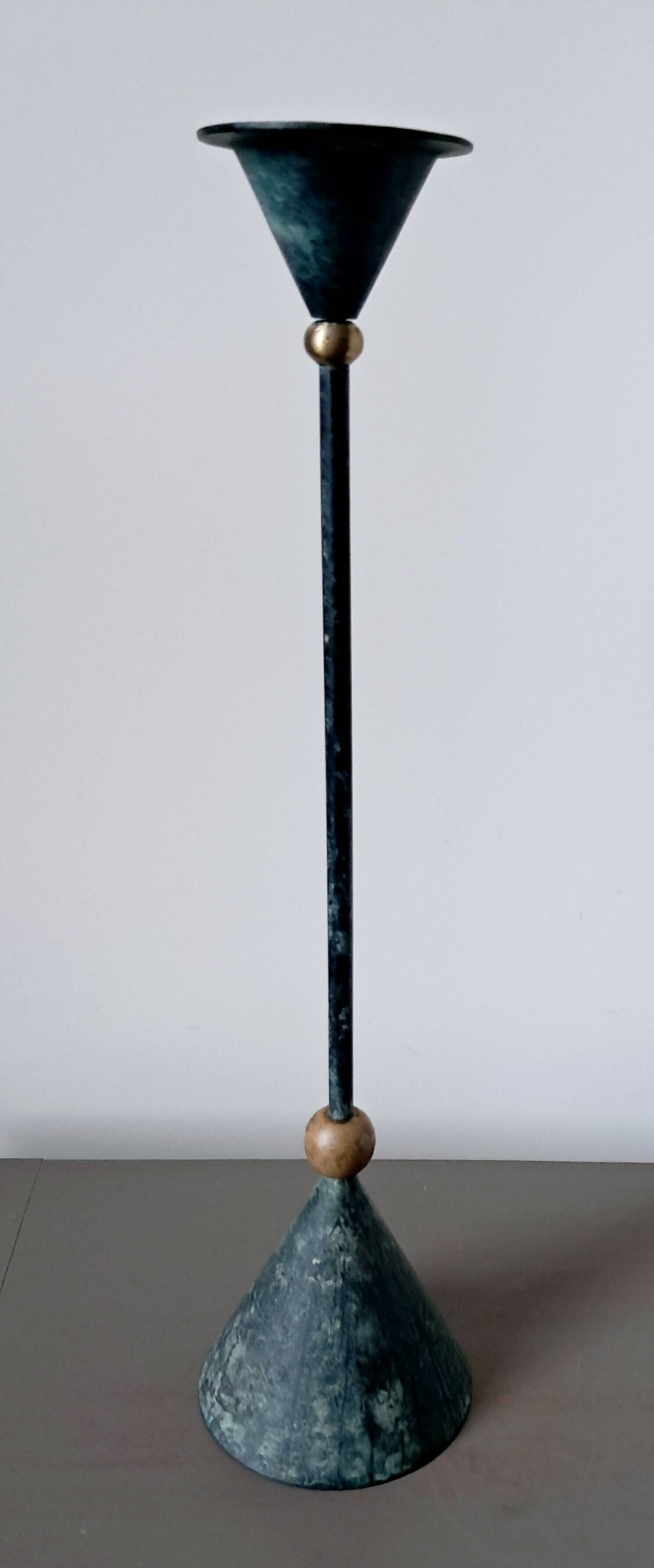 Metal candle holder. Christian de Beaumont
