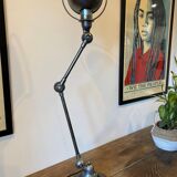 Jieldé lamp 2 arms 40+25cm industrial graphite Jean Louis Domecq 1950