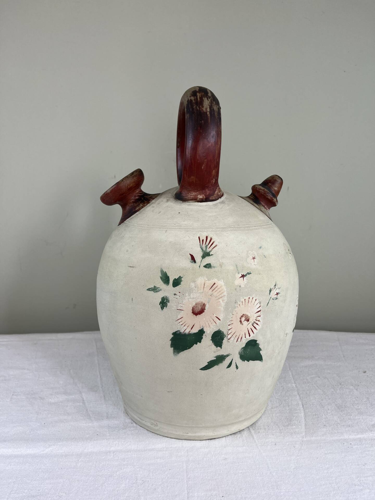 Decorated stoneware jug