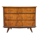 Rosewood chest of drawers with compass feet