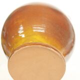 Vintage gargoulette jug in orange enamel ceramic France XXth