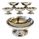6 Guy Degrenne round ice cream cups, 1970s-1980s