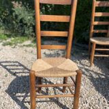 Set of 4 straw chairs