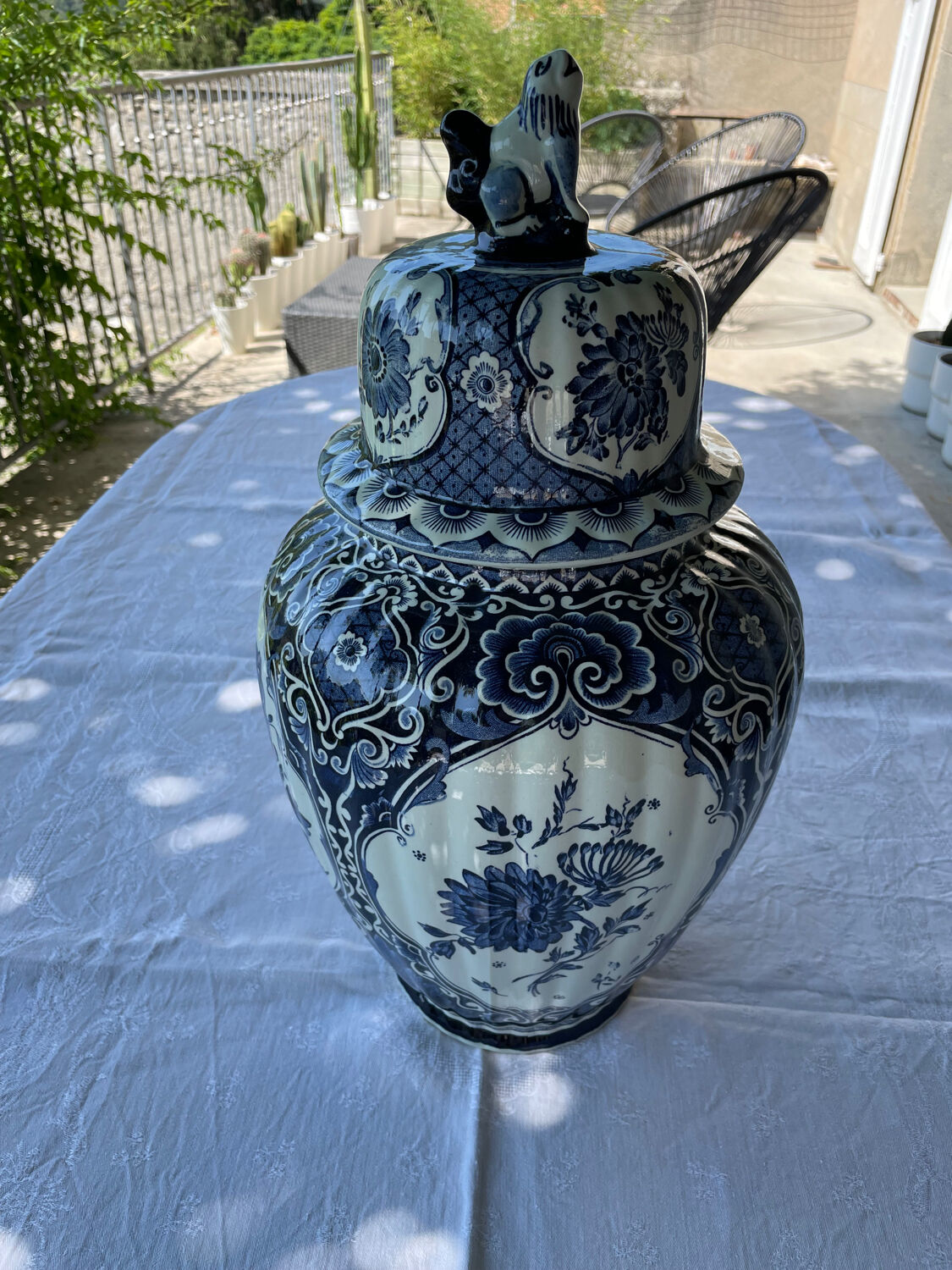 Delftware vase by Boch Royal Sphinx