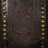 Pair of 18th-century antique Italian leather chairs