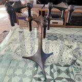 Base for candlesticks + 2 modular candlesticks NAGEL copper brown 1970
