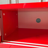 Lacquered red tv cabinet