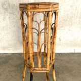 Rattan side table