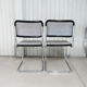 Vintage Marcel Breuer design chairs, Cesca model, heather gray fabric seat