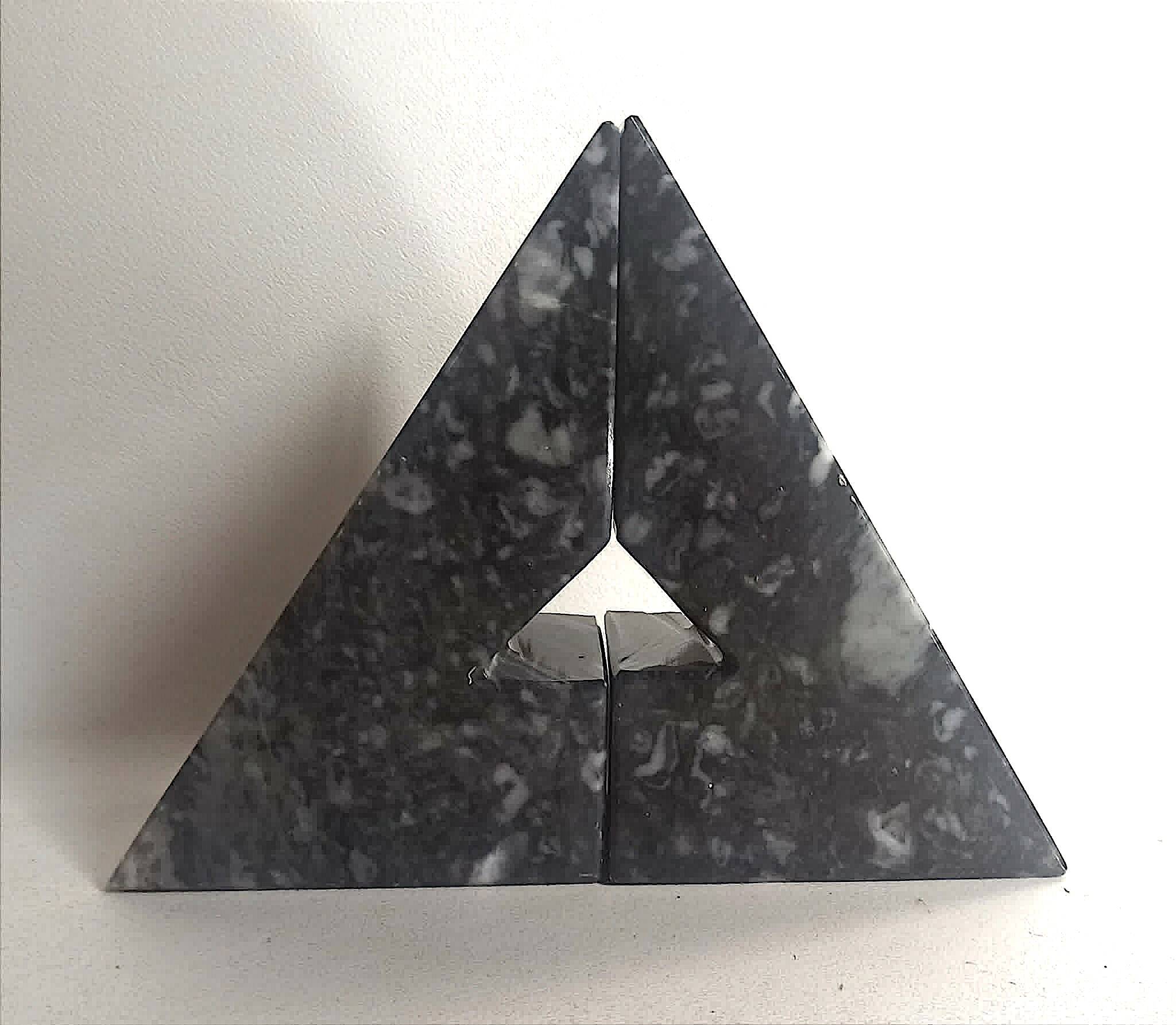 Pair of marble bookends 1970s Height 18.2 cm