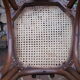 Chaise bistrot en bois courbé et cannage
