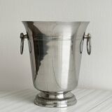 Shiny metal champagne bucket