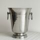 Shiny metal champagne bucket