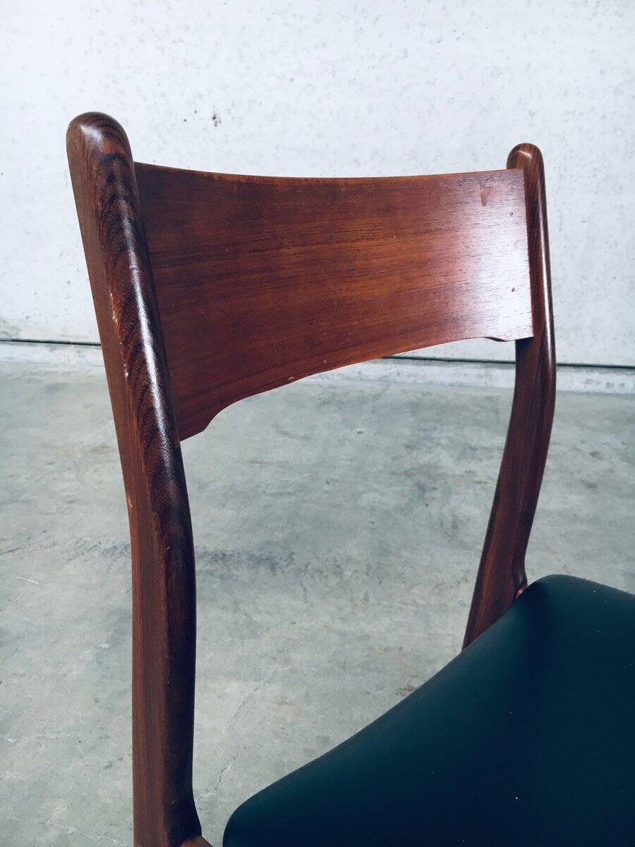Mid-Century Scandinavian Modern Teak Dining Chairs, Set of 4