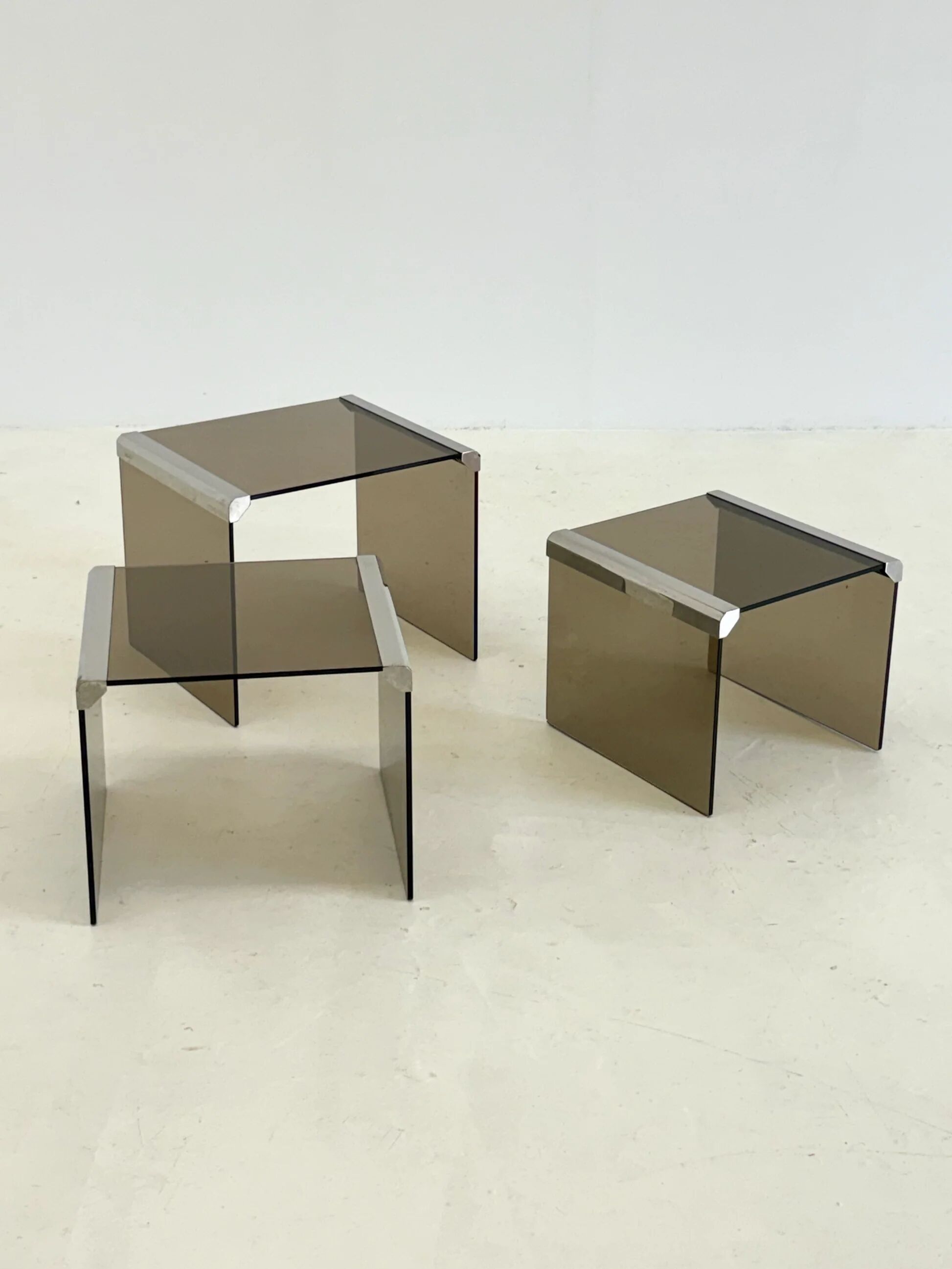 Set of Three Gallotti & Radice Tris T35 Nesting Tables