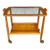 Mid-Century Modern Beech, Glass & Brass Serving Trolley, Germany 1950s