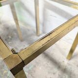Duo de tables d'appoint dorées