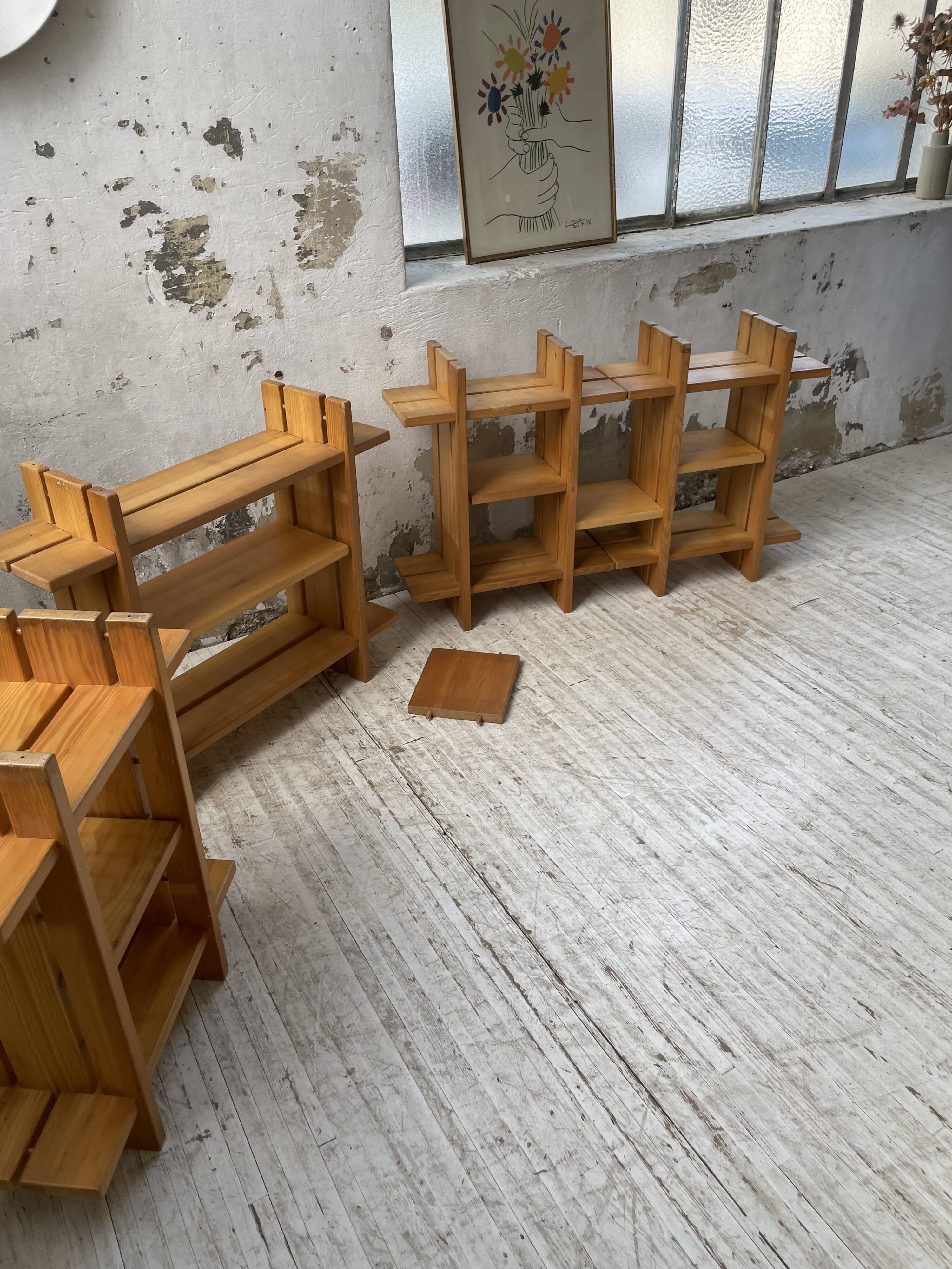 4 solid elm shelves Maison Regain