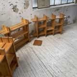 4 solid elm shelves Maison Regain