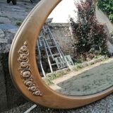 Miroir ancien doré style Art déco 120cm x 65cm